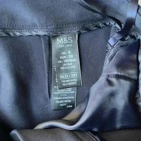 Mark & Spencer Women Dress Pants Black Size EU 36 (USA 6) - Picture 6 of 11